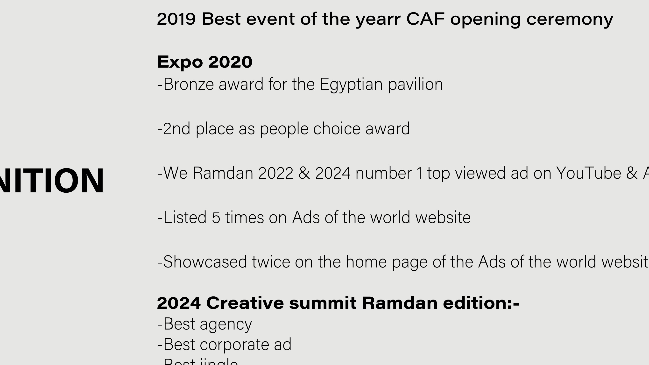 Recognition section from the 2025 review