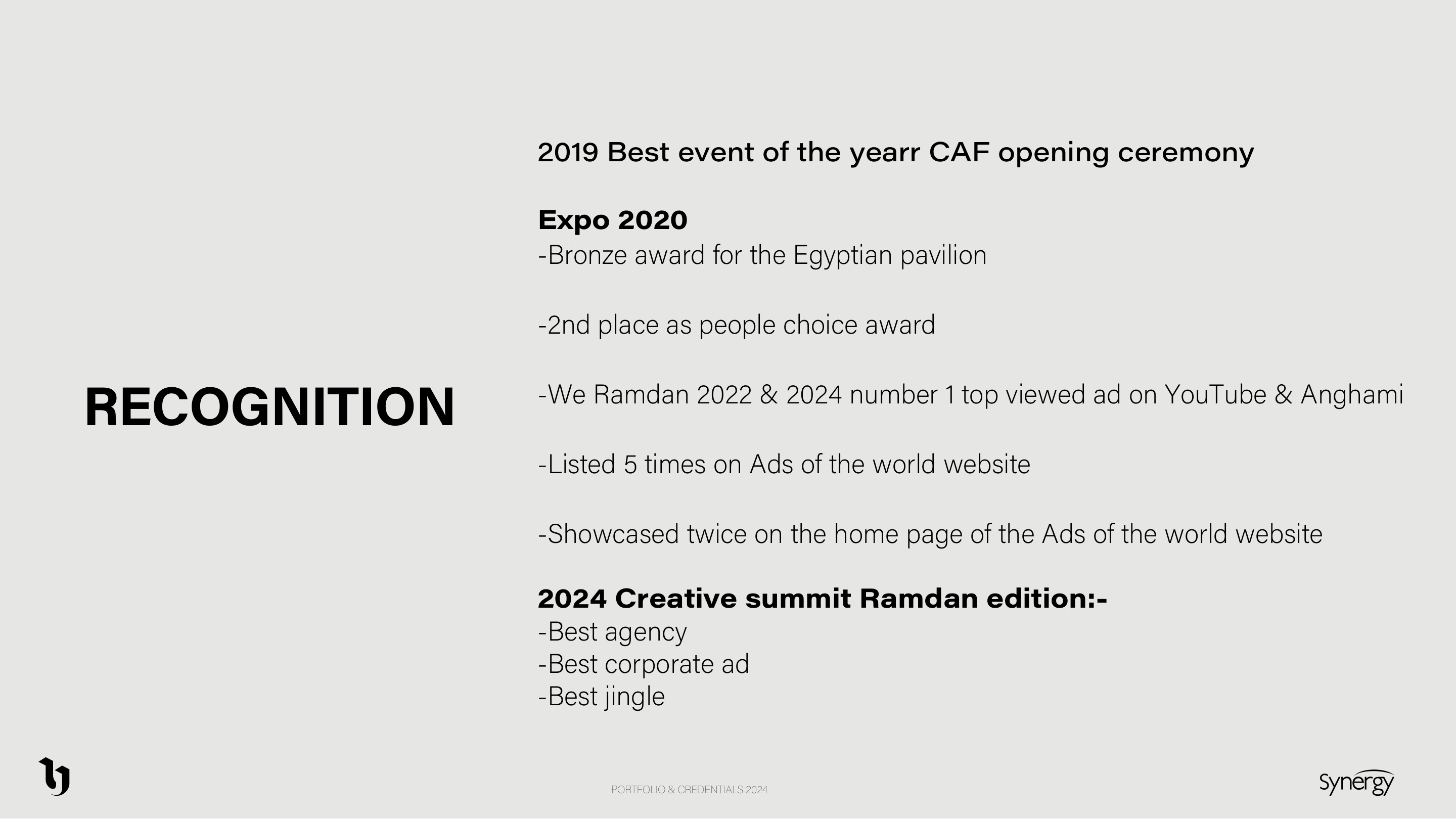 Recognition and awards in Synergy's 2025 review